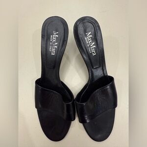 MaxMara Black Women's Slide Sandals